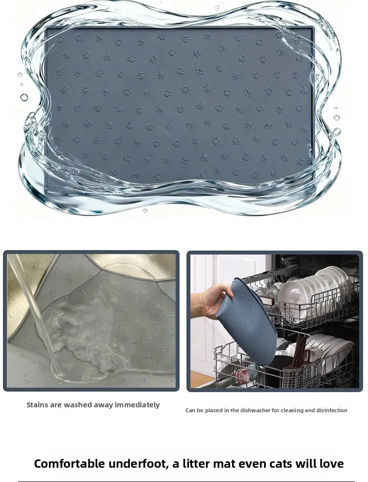 Silicone Waterproof Non-Slip Pet Feeding & Litter Mat