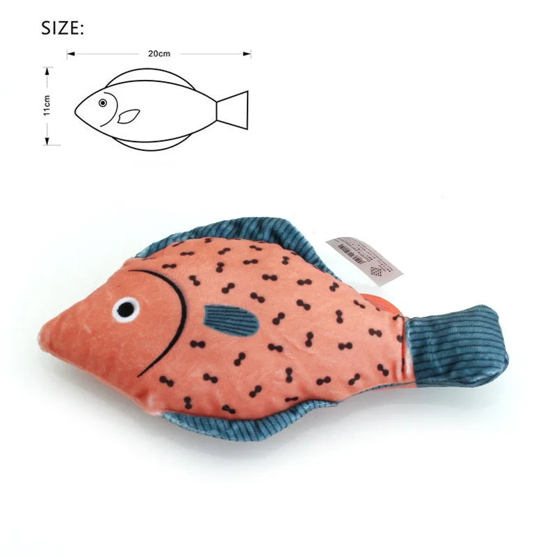 Interactive Catnip Fish Plush Toy