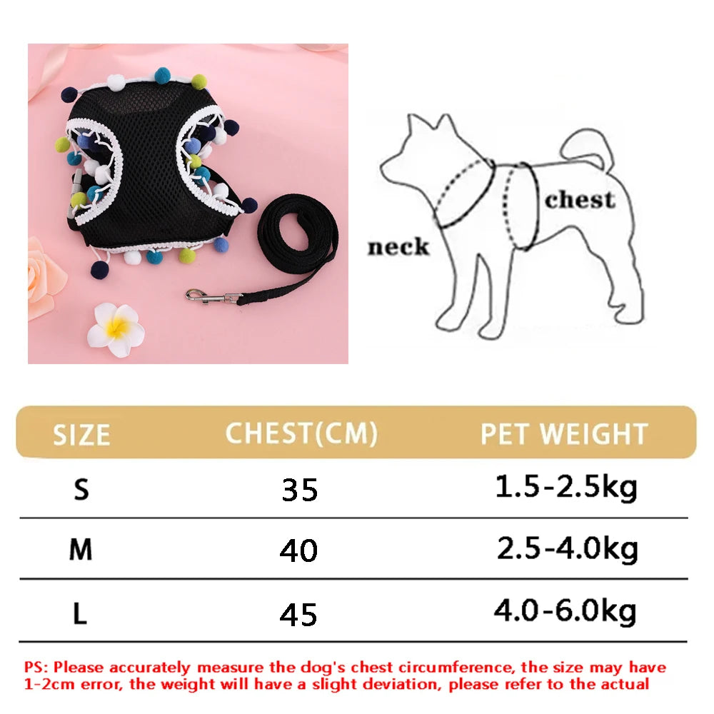 Soft Adjustable Dog Harness & Leash Set
