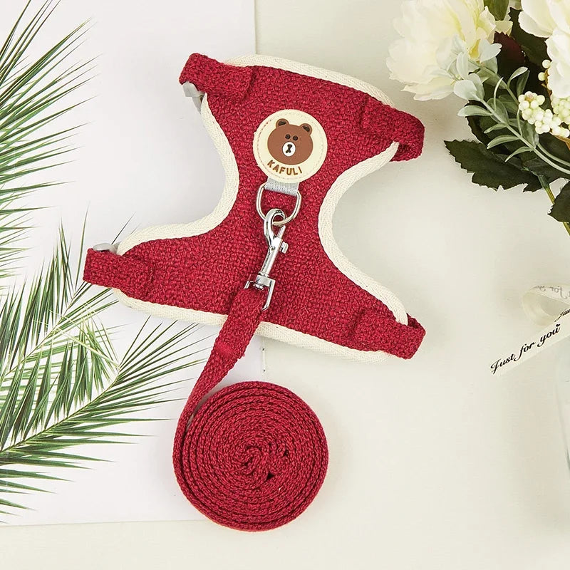 Soft Padded Pet Harness & Leash Set