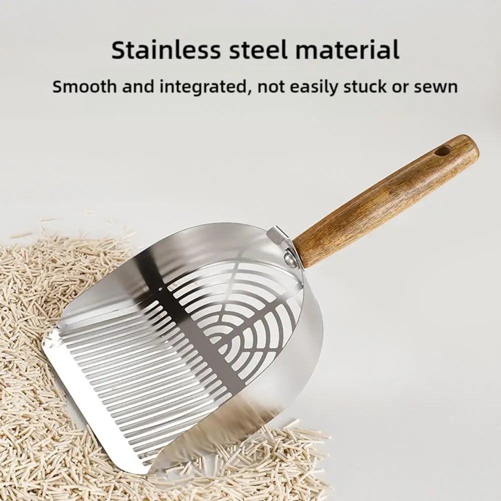 Stainless Steel Cat Litter Scoop with Long Handle