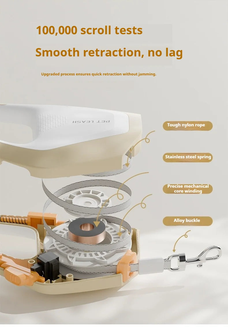 5M Retractable Dog Leash for Walking & Travel