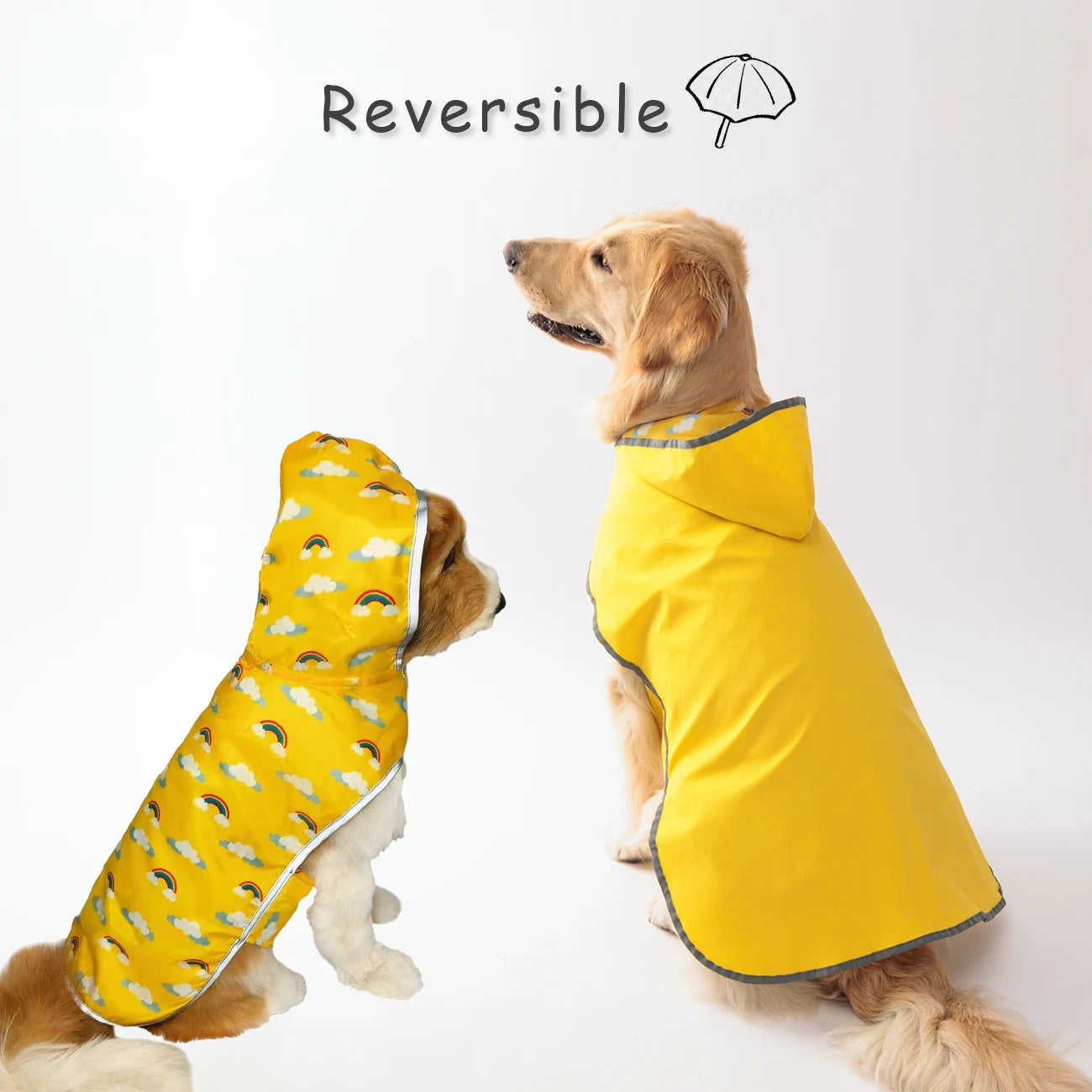 Double-Layer Reversible Dog Raincoat