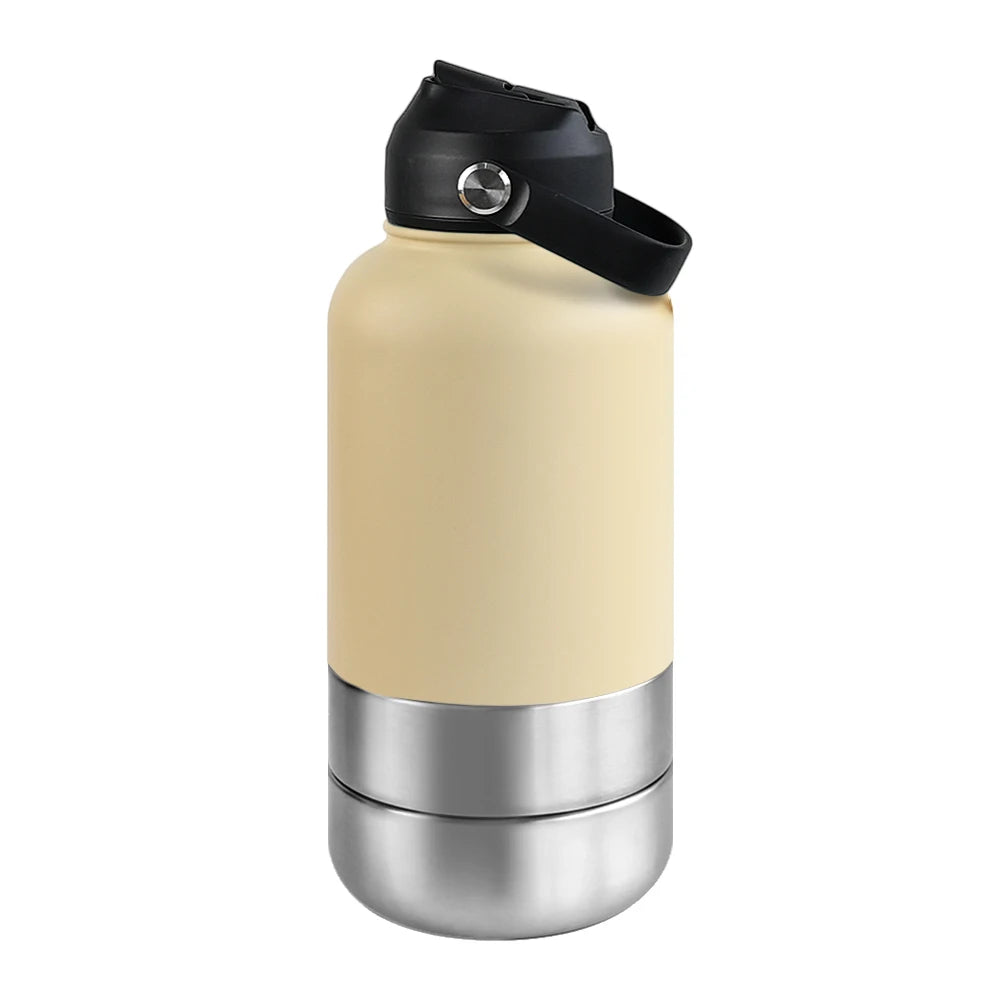 3-in-1 Stainless Steel Pet Water Bottle