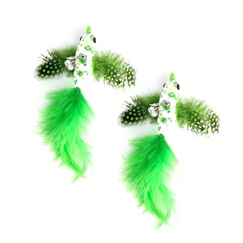 Interactive Bird Feather Cat Teaser Toy