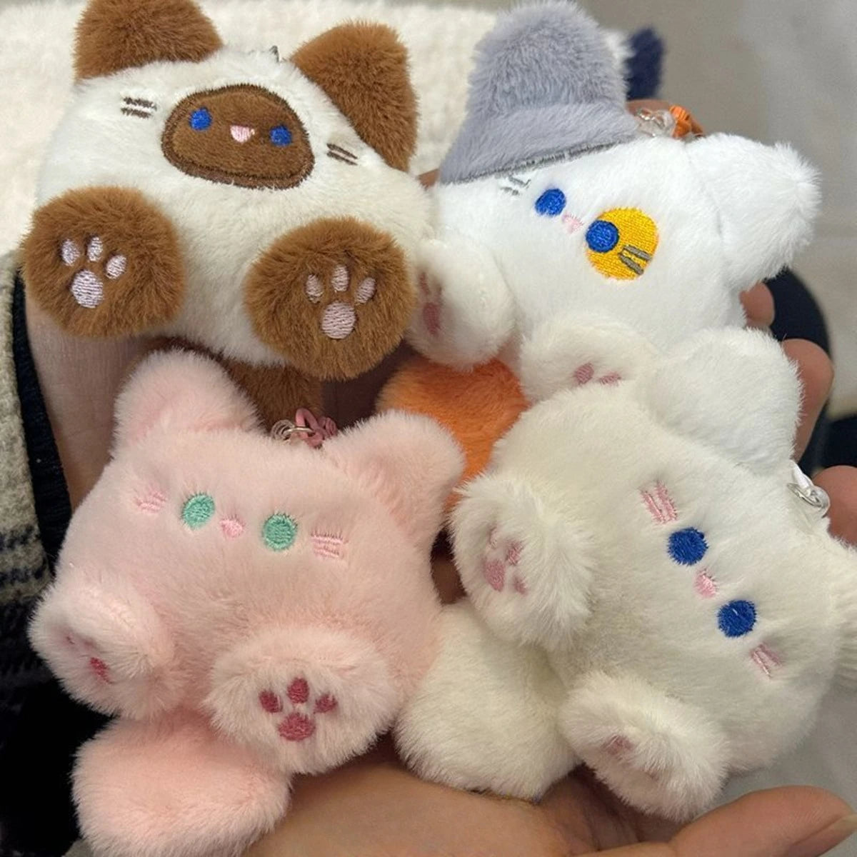 Cute Plush Cat Keychain Bag Charm for You