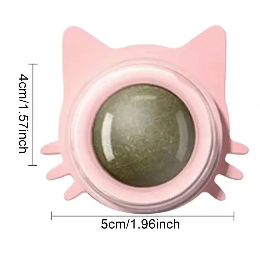 Rotatable Wall-Mounted Catnip Ball Toy