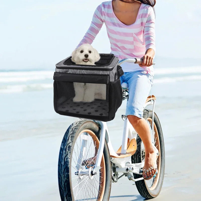 Expandable Pet Bike Basket Carrier