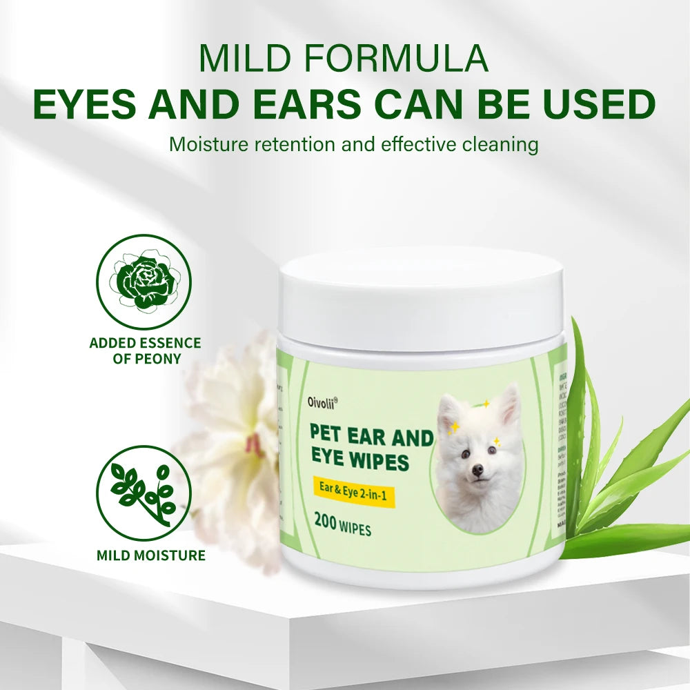Pet Eye & Ear Cleaning Wipes (200 pcs)