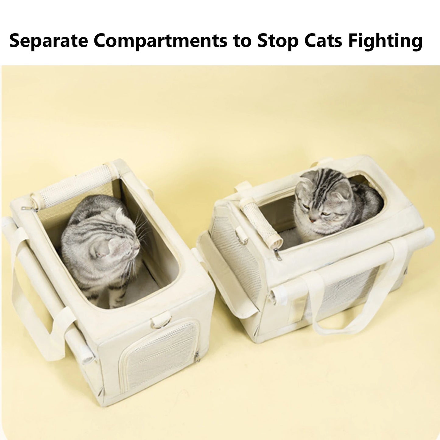 Double Compartment Rolling Pet Carrier