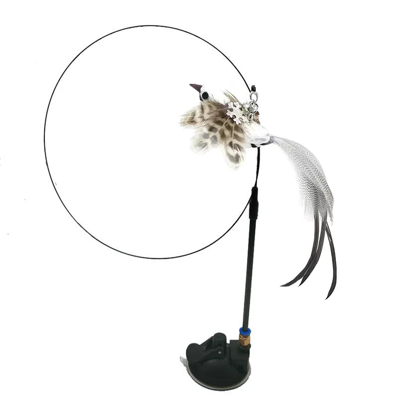 Interactive Bird Feather Cat Teaser Toy