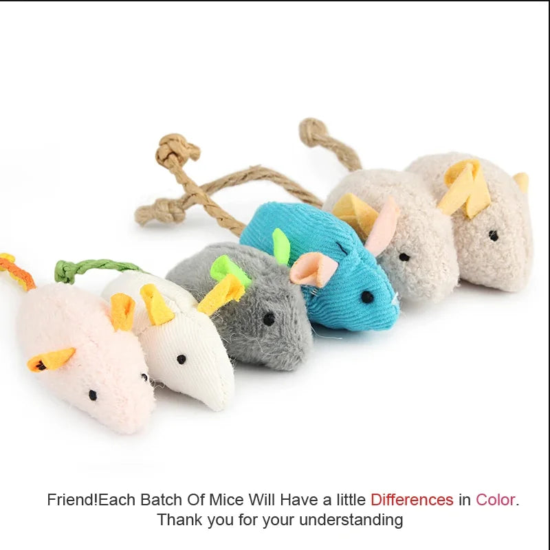 Interactive Plush Rat Cat Toy
