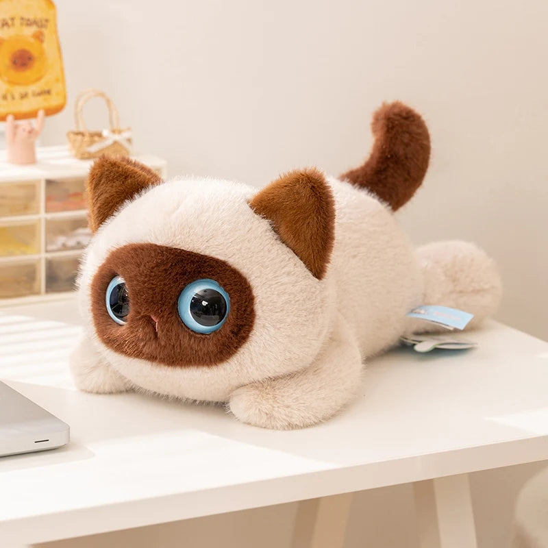Big Eyes Plush Cat Pillow Toy