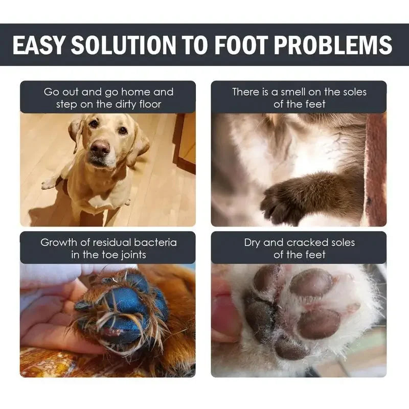 Waterless Pet Paw Cleaning Foam with Brush