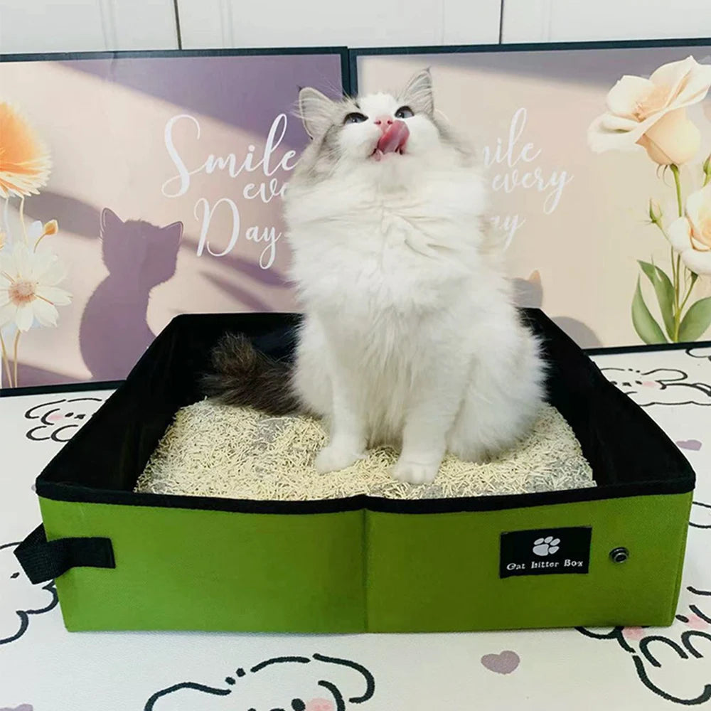 Portable Foldable Travel Cat Litter Box