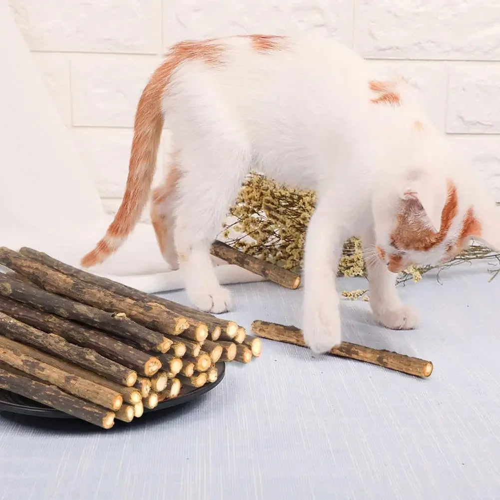 15-Piece Natural Silvervine Cat Chew Stick Set