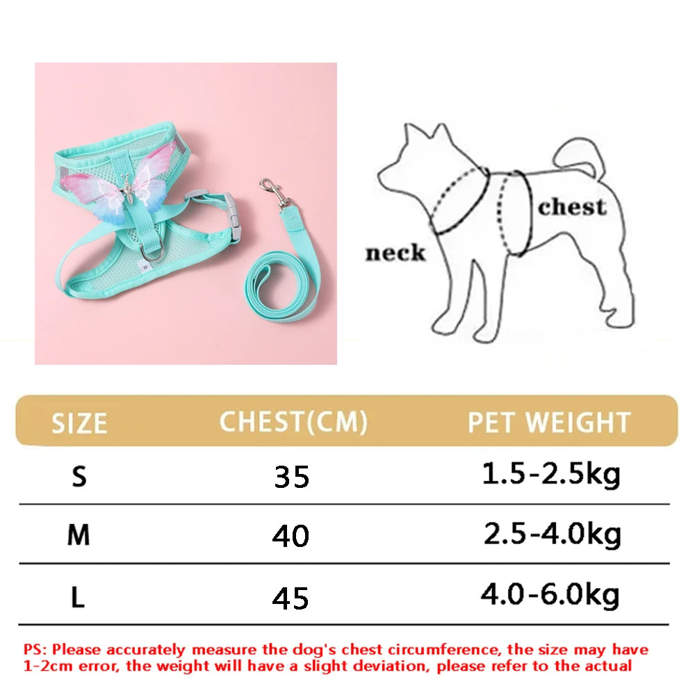 Soft Adjustable Dog Harness & Leash Set