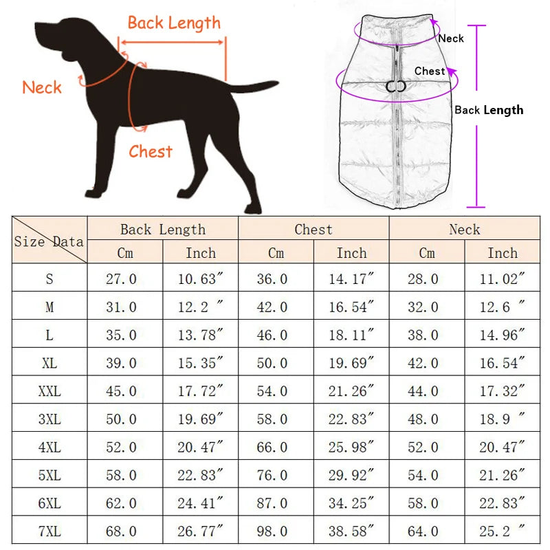 Winter Dog Vest Jacket