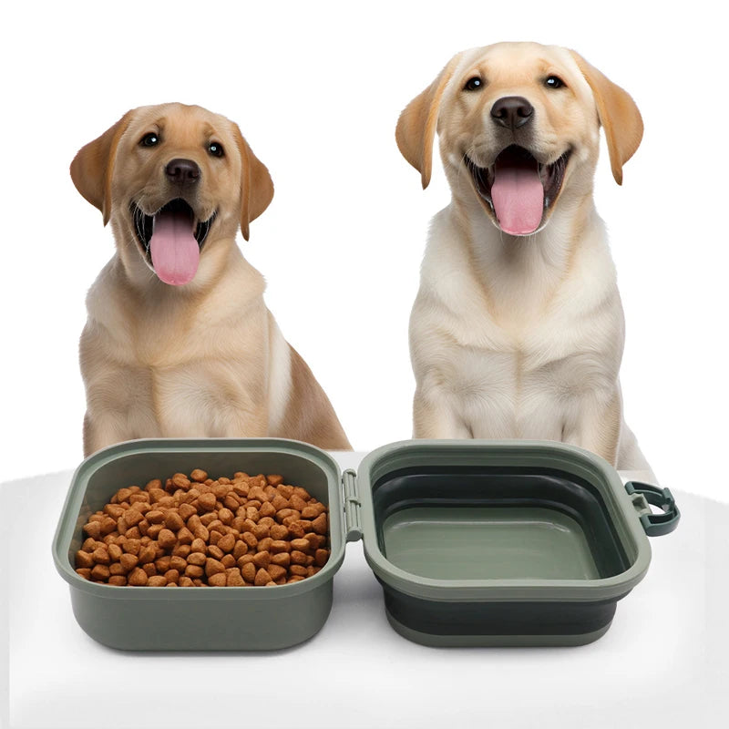 2-in-1 Foldable Pet Travel Bowls