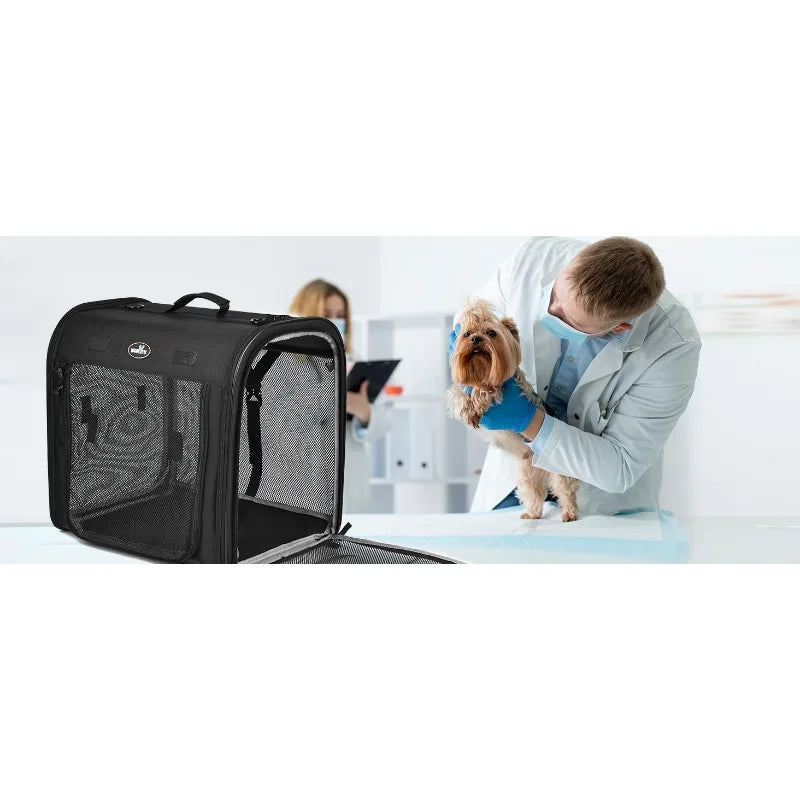 2-in-1 Foldable Double Pet Carrier