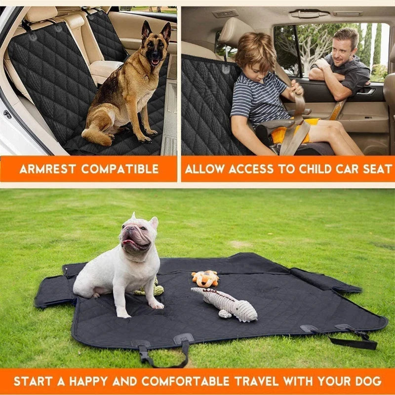 Waterproof Pet Car Seat Cover with Seat Belts