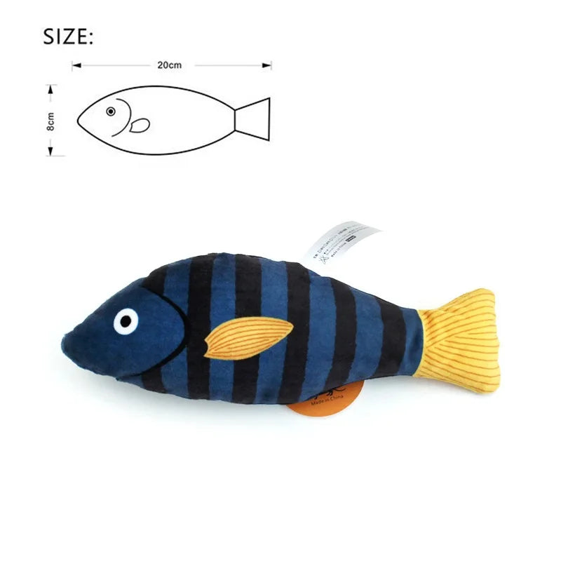 Interactive Catnip Fish Plush Toy