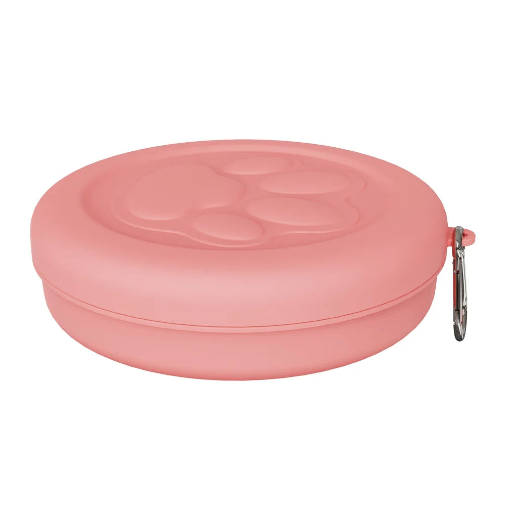 Portable Outdoor Dog Food & Snack Storage Bowl