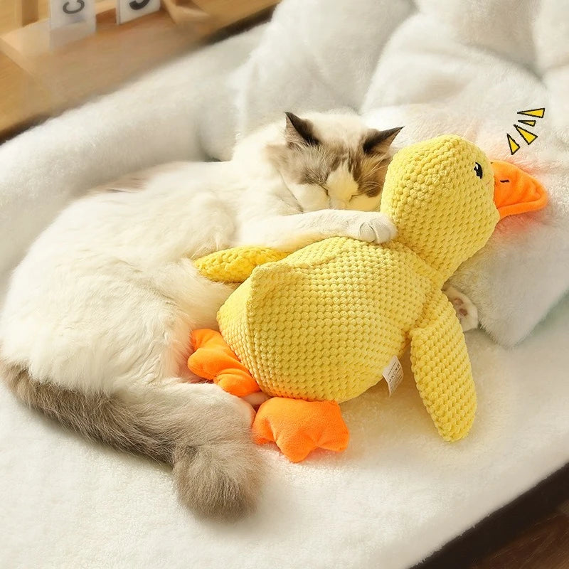 Durable Plush Duck Squeaky Dog Toy