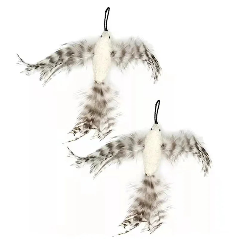 Interactive Bird Feather Cat Teaser Toy