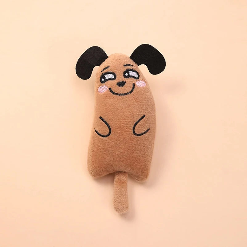 Cartoon Plush Dog & Cat Chew Toy