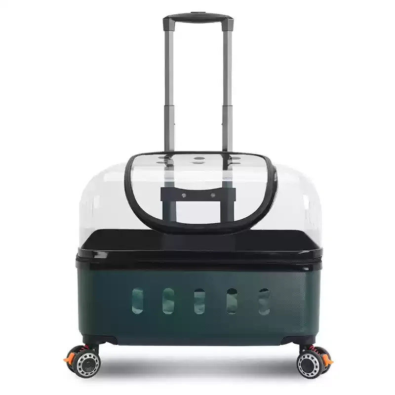 Transparent Rolling Pet Carrier Backpack