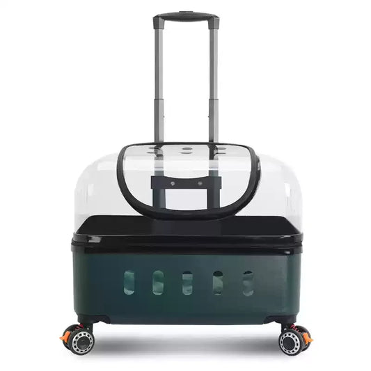 Transparent Rolling Pet Carrier Backpack