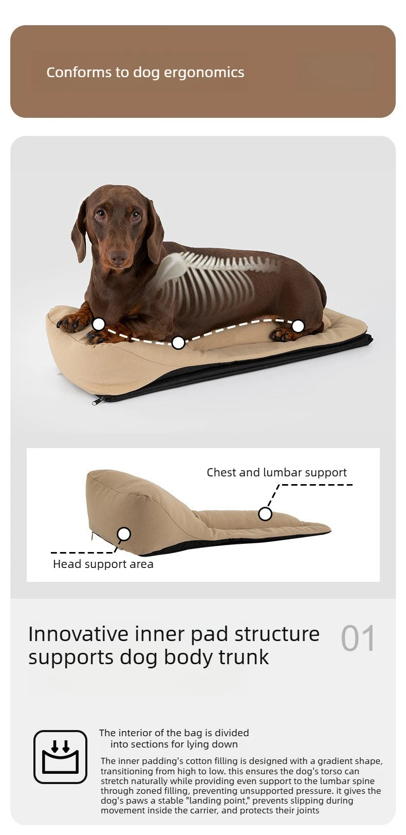 Nylon Dachshund Carrier Backpack