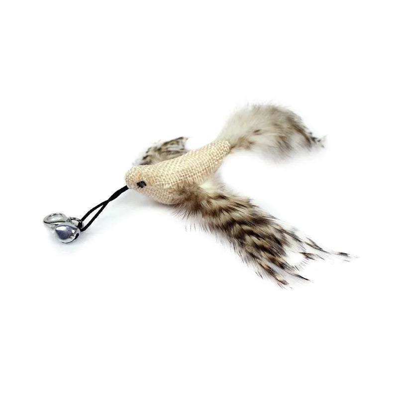 Hands-Free Suction Cup Feather Cat Wand Toy