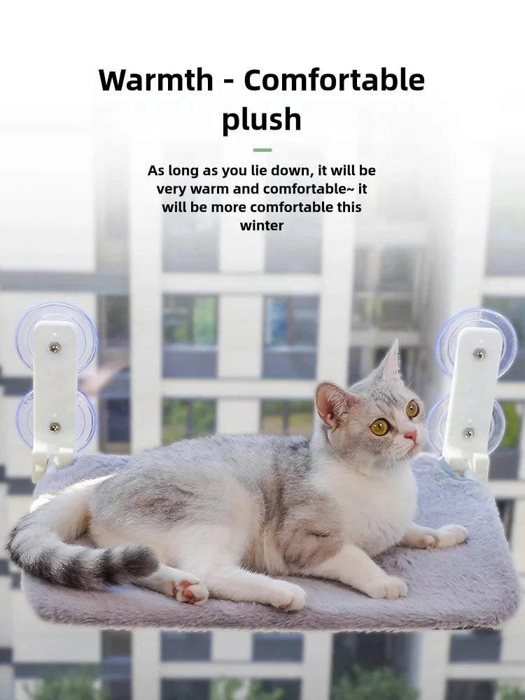 Foldable Window Cat Hammock with Suction Cups