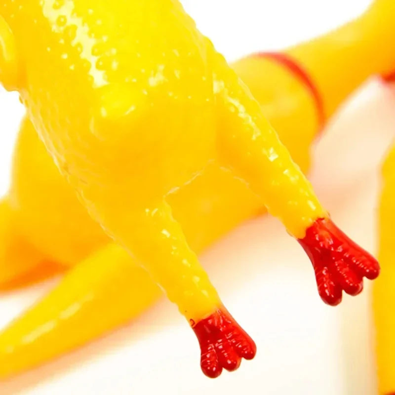 Squeaky Screaming Chicken Dog Toy