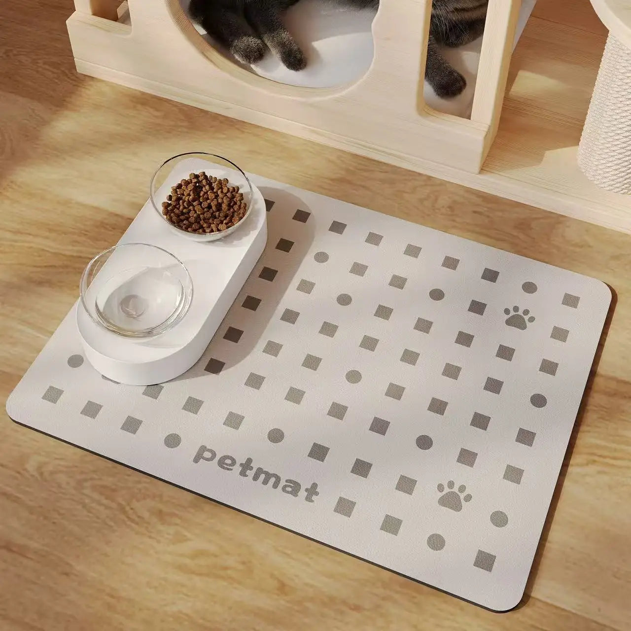 Water-Absorbing Non-Slip Pet Feeding Mat