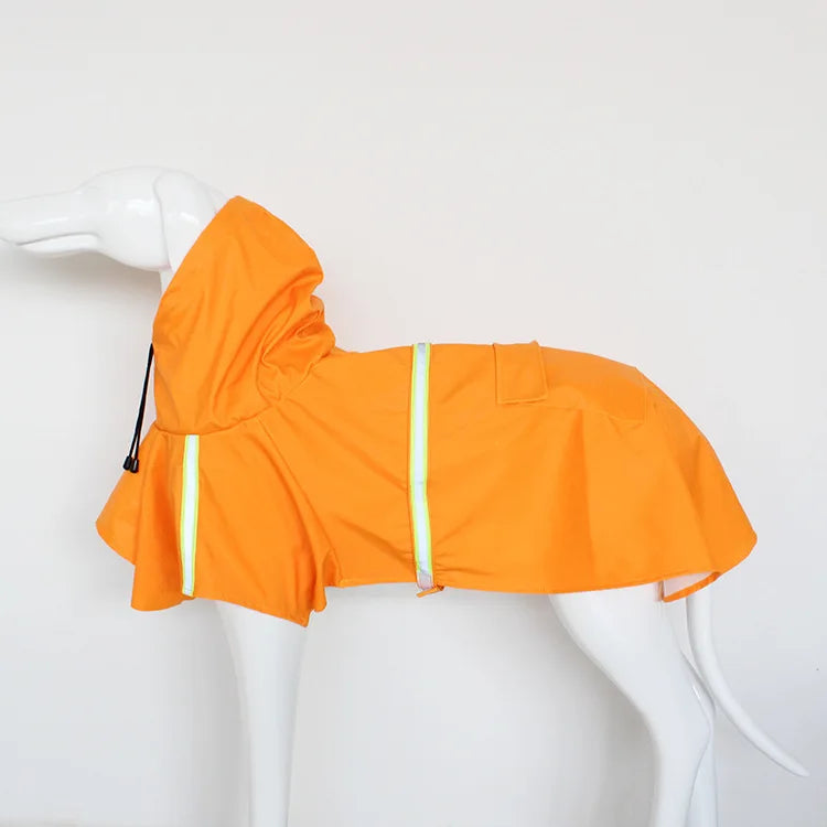 Waterproof Reflective Hooded Dog Raincoat
