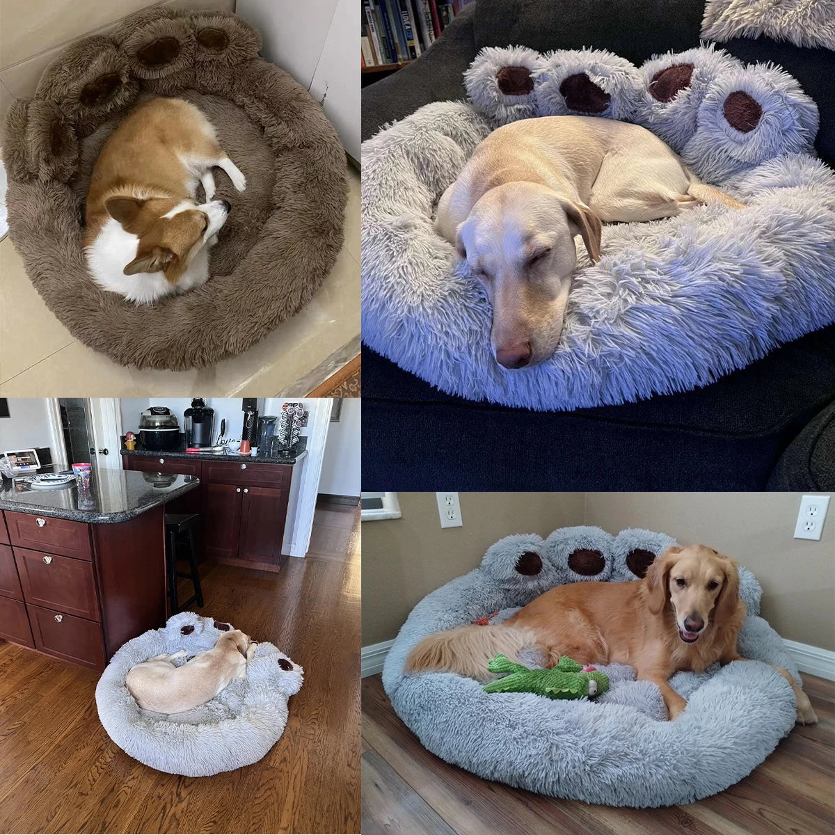 Fluffy Plush Dog & Cat Bed