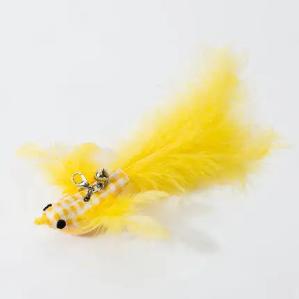 Hands-Free Suction Cup Feather Cat Wand Toy