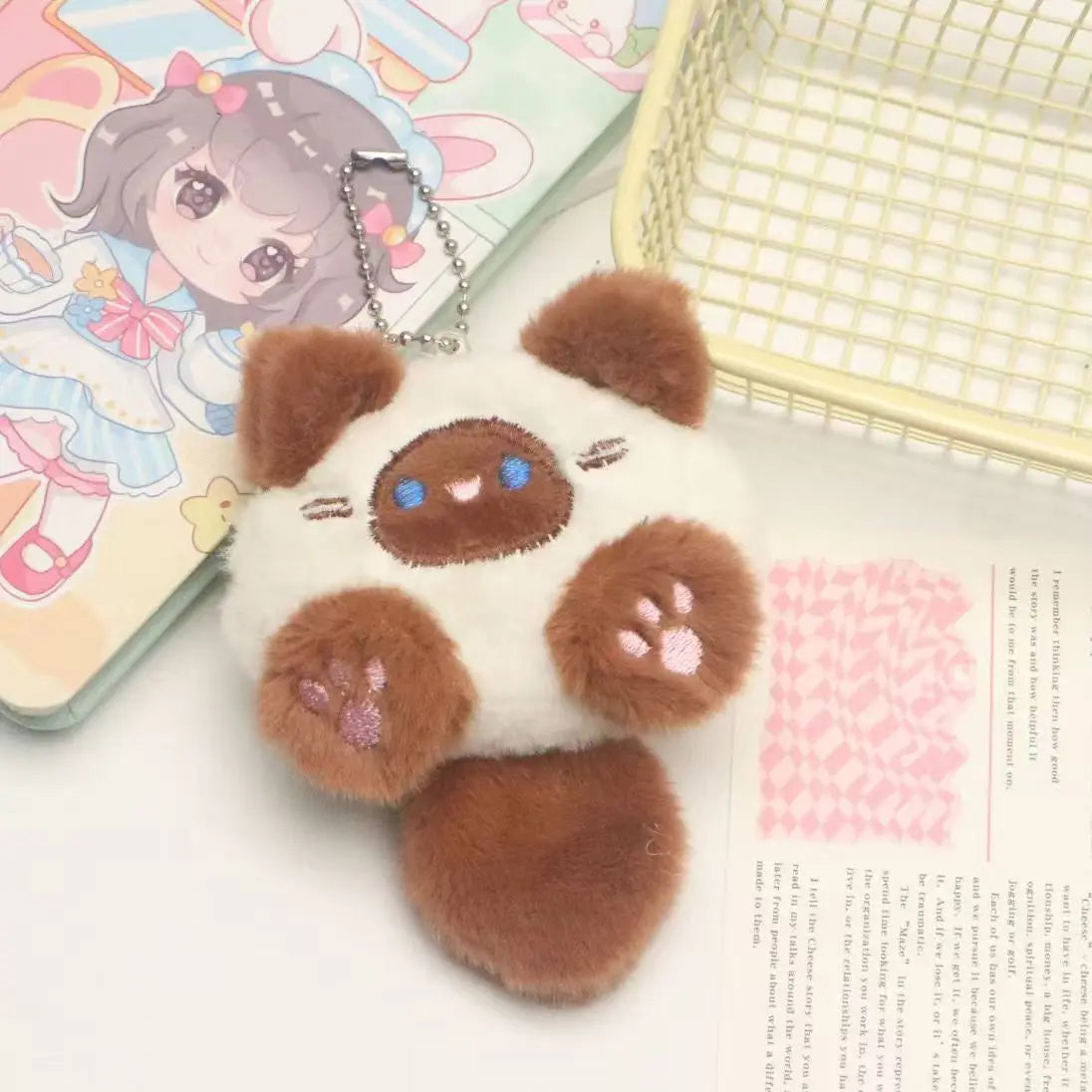 Cute Plush Cat Keychain Bag Charm for You