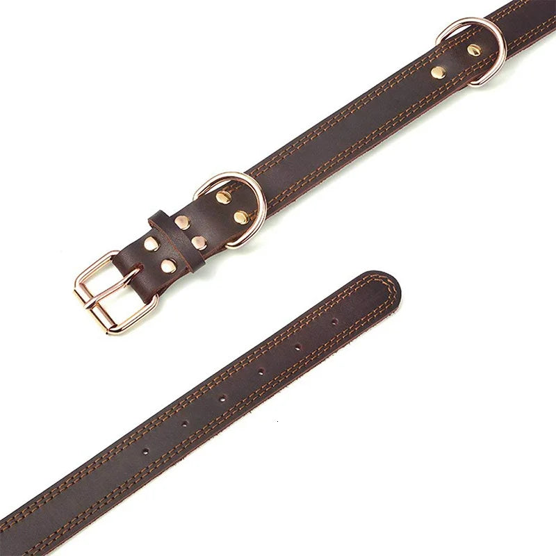 Genuine Leather Heavy-Duty Dog Collar