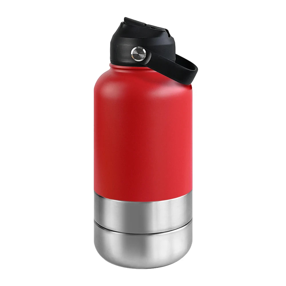 3-in-1 Stainless Steel Pet Water Bottle