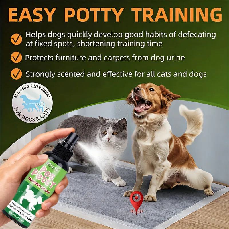 Pet Toilet Training Spray for Dogs & Cats