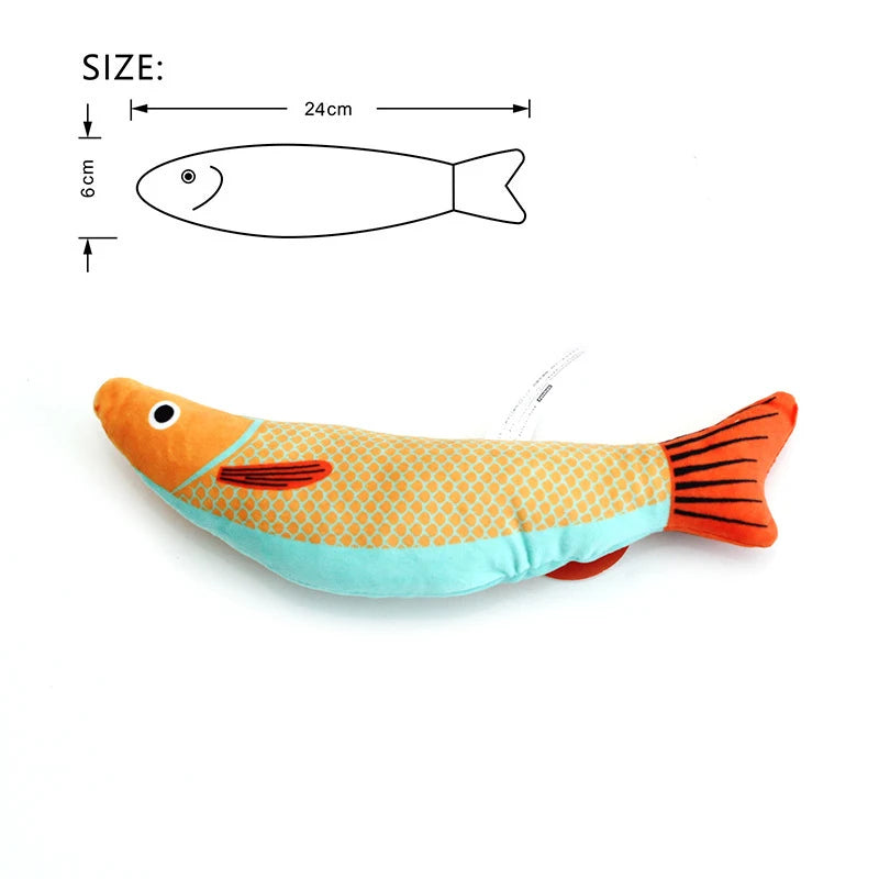 Interactive Catnip Fish Plush Toy