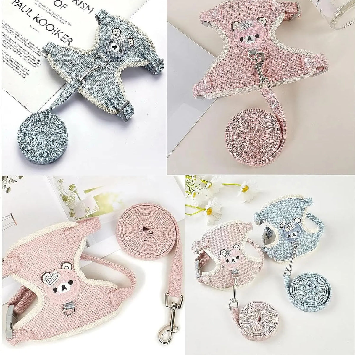 Soft Padded Pet Harness & Leash Set