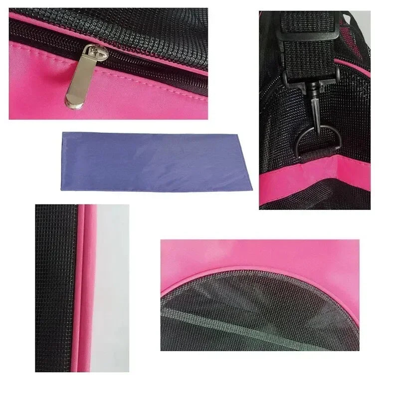 Foldable 4-Sided Pet Travel Carrier Bag