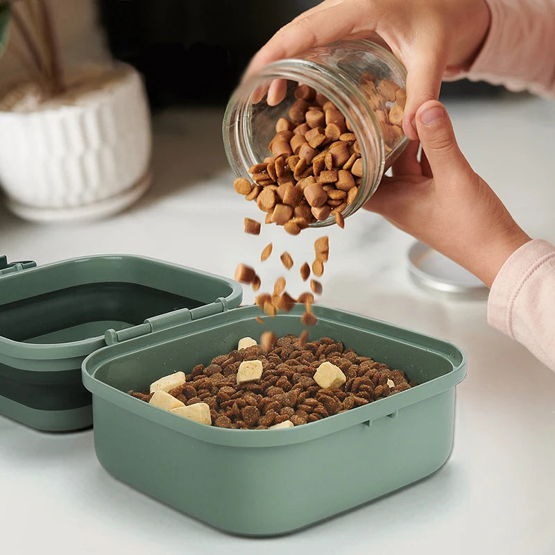 2-in-1 Foldable Pet Travel Bowls