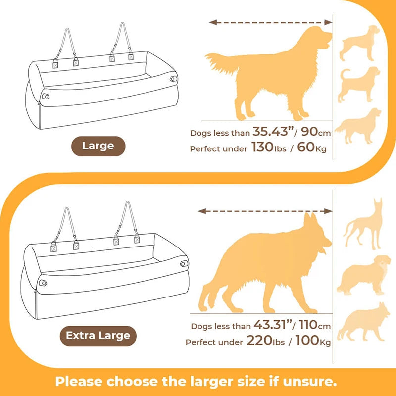 Luxury Faux Leather Dog Car Seat Bed