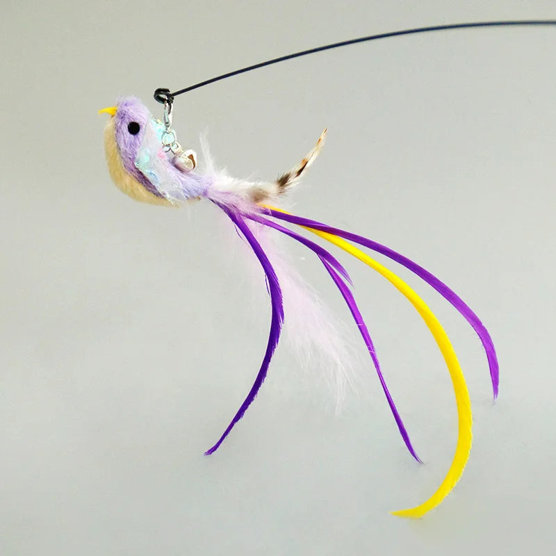 Hands-Free Suction Cup Feather Cat Wand Toy